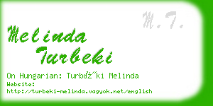 melinda turbeki business card
